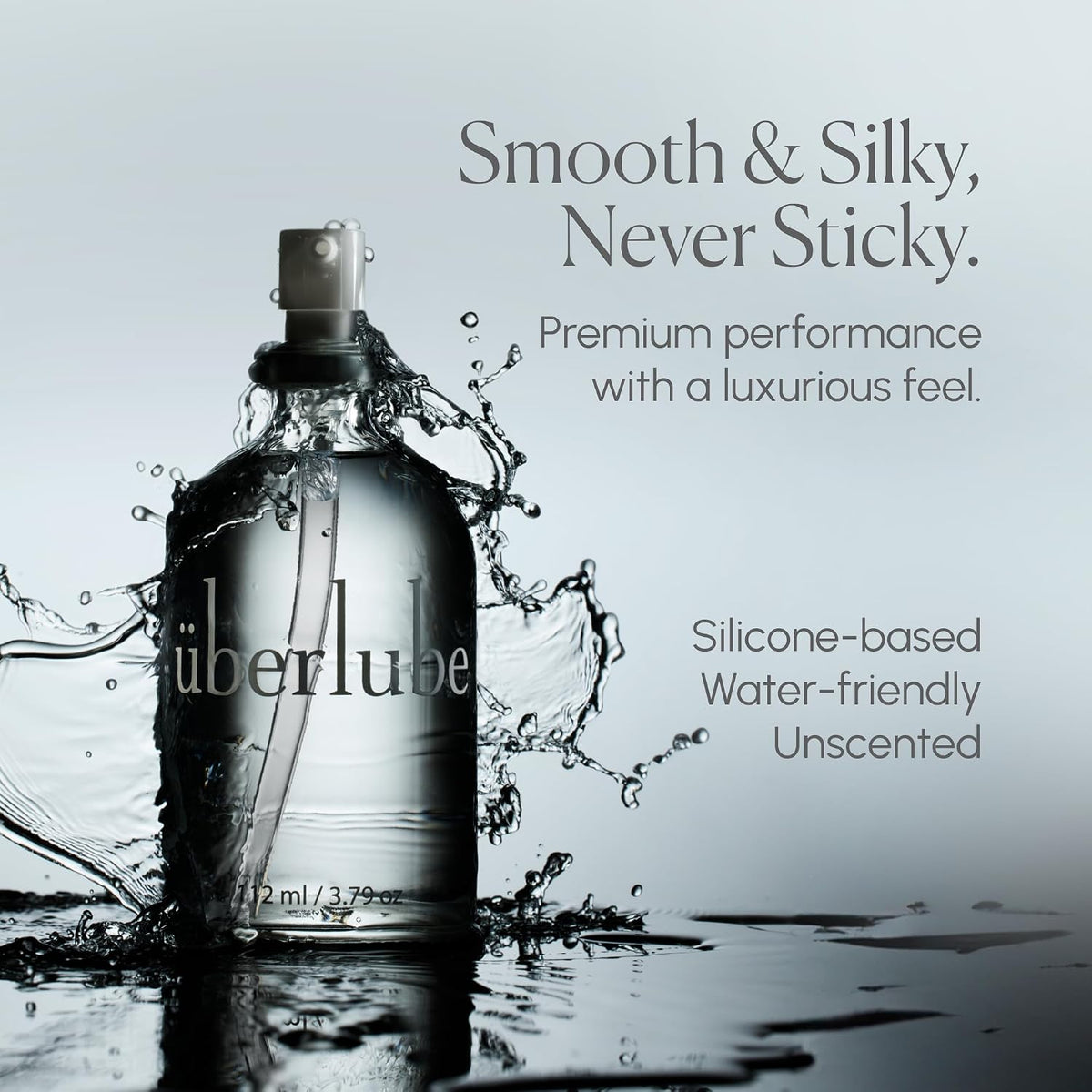 Uberlube Premium Silicone Lube - Unscented and Ultra Smooth (112 ml)